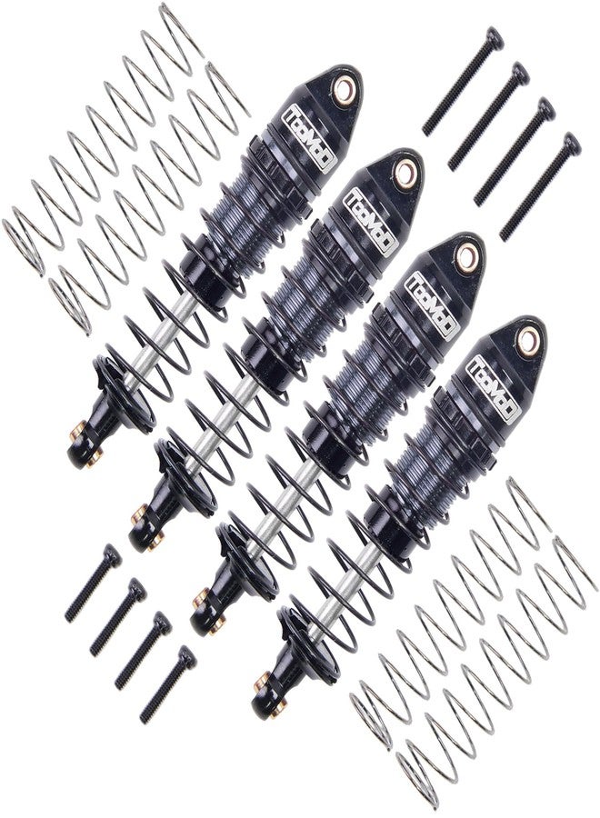 TOOMOD 40mm Aluminum Big Bore RC Oil Shock Absorber for 1/24 Axial SCX24 FCX24 Upgrade Replace Parts (Black/Gray) - Image 1